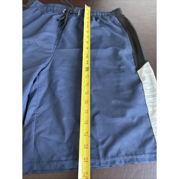 Game Time Mens Navy/Black/Gray Swim Trunks With Drawstring Waist L - Picture 3 of 7